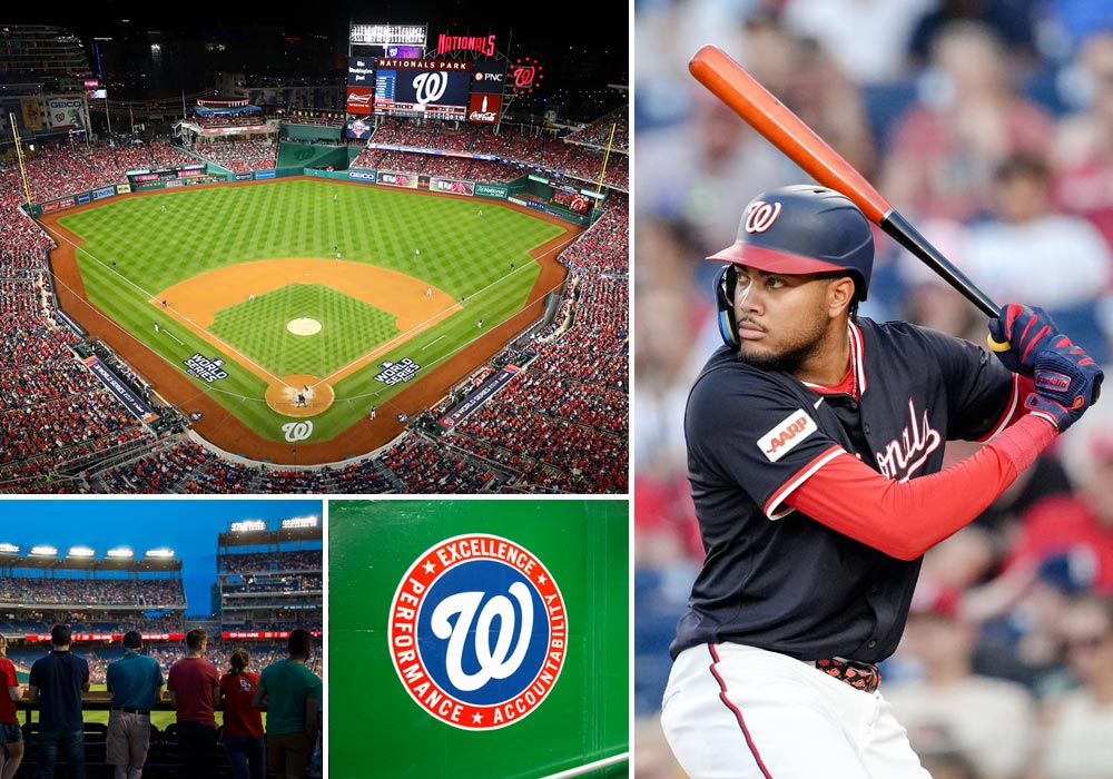 Collage of Nationals Park photos
